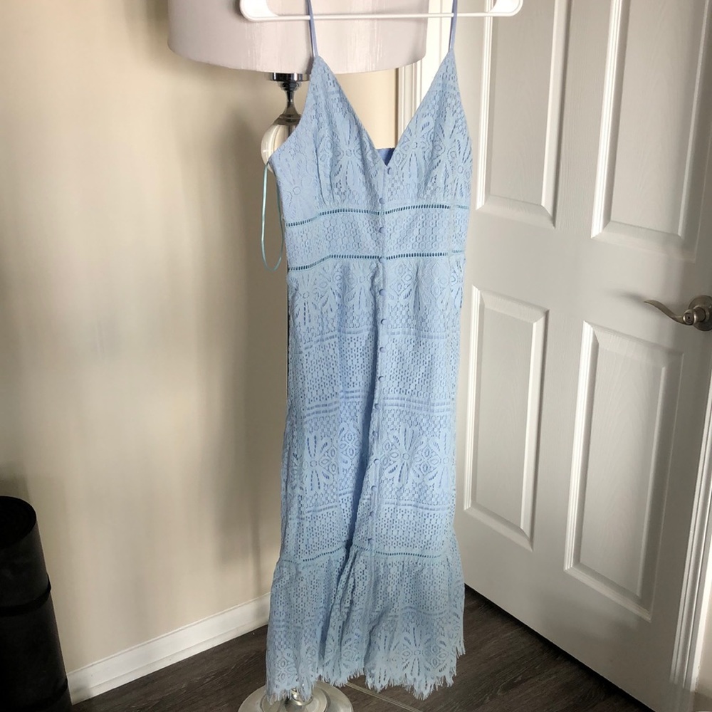 Blue lacy dress